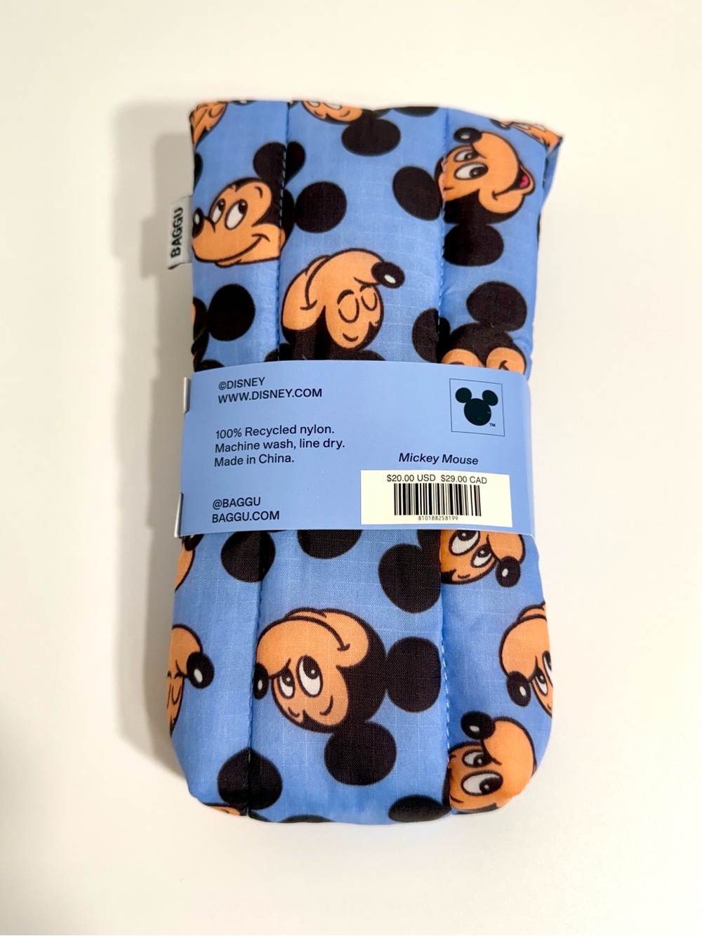 DISNEY | BAGGU Puffy Glasses Sleeve - Mickey & Friends Collection (Mickey Mouse) - Picture 3 of 6